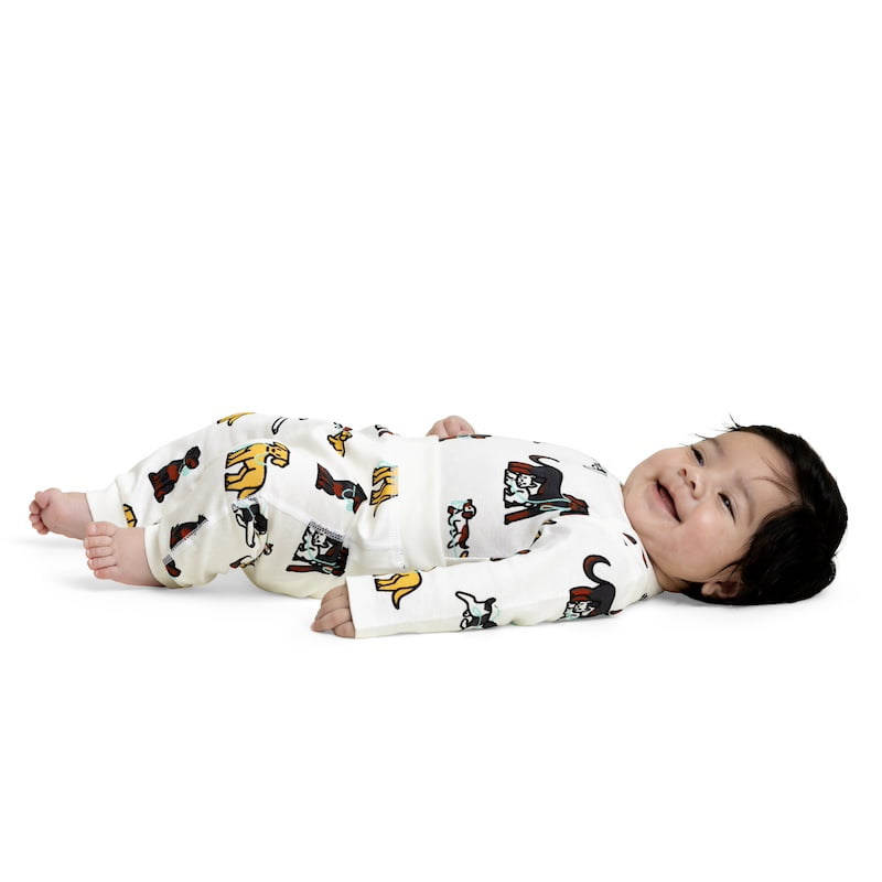 M+A by Monica + Andy Organic Cotton Gender Neutral First Moves Bodysuit + Groove Pant Set, Sizes Newborn -24 Months