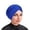 Blue, variant on Cotton Chemo Turban Headwear, Soft Cancer Elastic Cap for Women with Hair Loss Orange