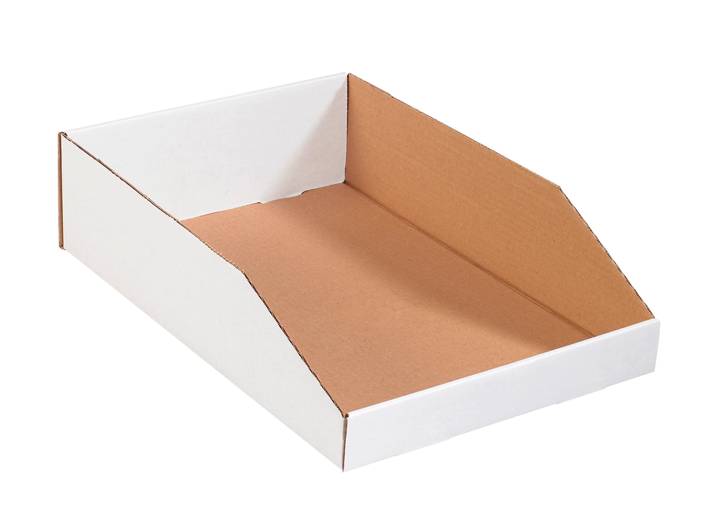 Staples Open Top Bin Boxes 12" x 18" x 4 1/2" White 50/Bundle