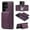 Purple, variant on Allytechgroup Compatible with Magsafe 2 in 1 Detachable Samsung Galaxy S22 Ultra Wallet Case, PU Leather RFID Blocking Flip Kickstand with Card Holder for Samsung Galaxy S22 Ultra, Black