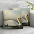 thumbnail image 3 of Orinice Swan Lake Graphic Decorative Cotton Linen Throw Pillow Cover for Home Couch Living Room Bed Sofa 1PC 20x20in, 3 of 5