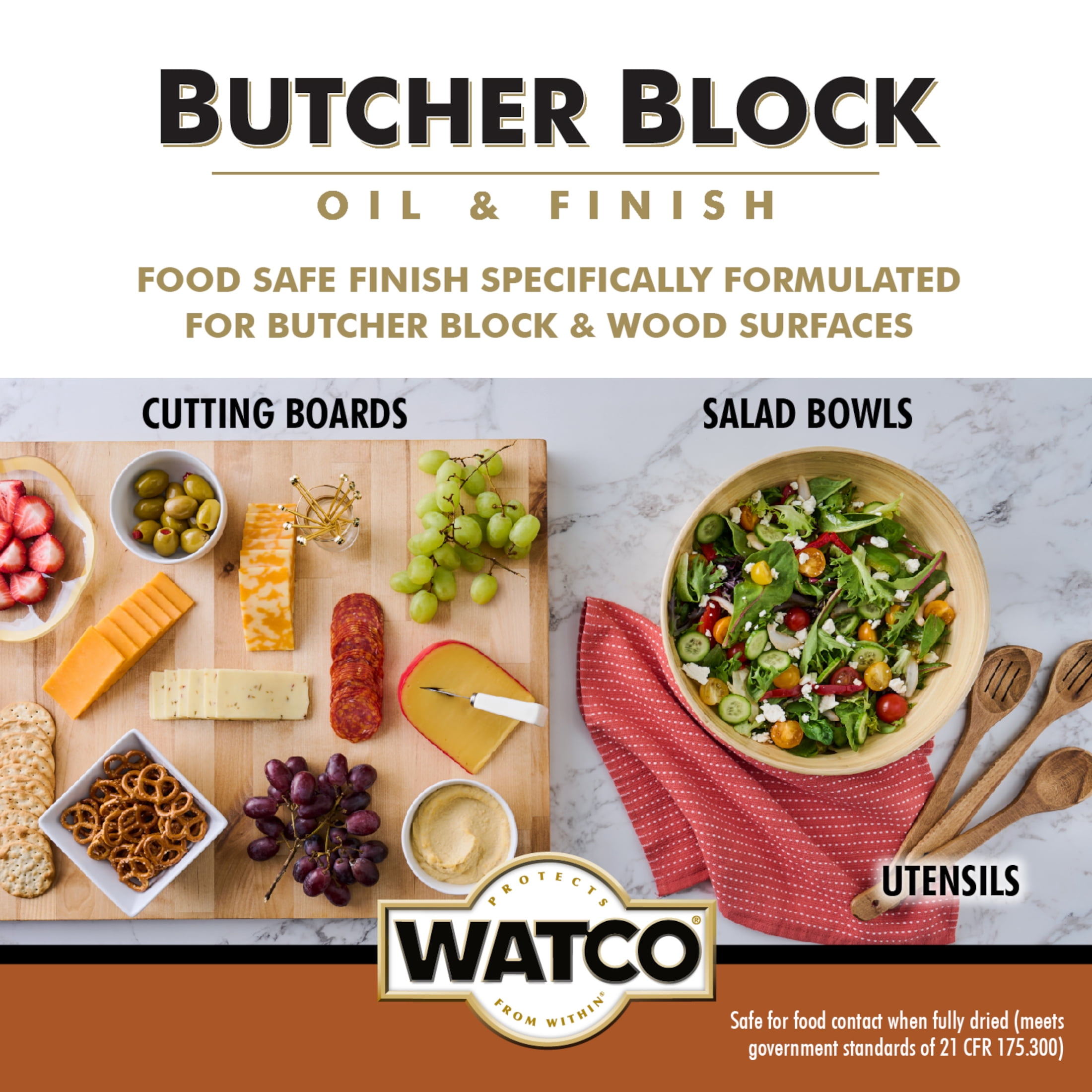 (4 pack) Clear, Rust-Oleum Watco Butcher Block Oil & Finish-241758, Pint