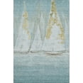 thumbnail image 2 of Addison Rugs Mayfield Premium Machine Washable Transitional Coastal Teal Rectangle Rug, 10' X 14' Machine Washable Transitional Coastal Teal Oversized Sherpa Throw Blanket, 2 of 6