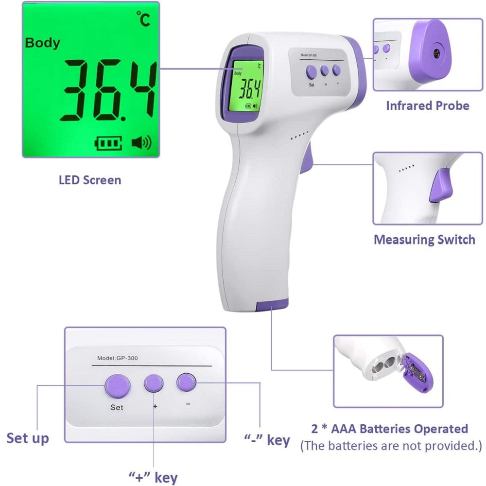 THE-292 Non Contact IR Forehead Thermometer Human Body and Object Temp –  Gain Express