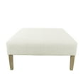 thumbnail image 4 of HomePop Square Coffee Table Ottoman – Stain-Resistant Cream Woven, 4 of 10