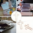 thumbnail image 2 of Unbranded Cross-Shaped Paper Clips, 50 Pcs, Gold and Rose Gold, 2 of 6