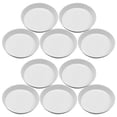 thumbnail image 6 of HOMEMAXS Silver Round Storage Plates for Home Use with Durable Plastic Design and Safe Smooth Edges 10pcs, 6 of 8