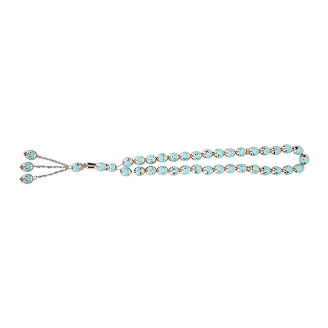 CUENTAS DE ORACIÓN MUSULMANAS UNISEX DE RESINA, COLOR BEGE Y MARRÓN, ACCESORIO ADECUADO PARA SUMINISTROS Religiosos, Diseño Elegante, Buyo para Todos los Musulmanes