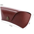thumbnail image 3 of ZOUSSIQI Étui à Lunettes en Cuir PU, Support de Lunettes Portable Rétro, Boîte de Protection pour Lunettes, Étui de Protection pour Lunettes de Lecture CA919-91985, 3 of 7