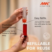MK Refillable Butane Torch Lighters, 2 Pack, Assorted Pocket Colors