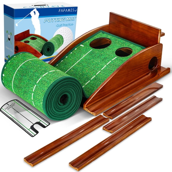 Alfombrilla de golf interior FAFAMESO con devolución de pelota para oficina en casa