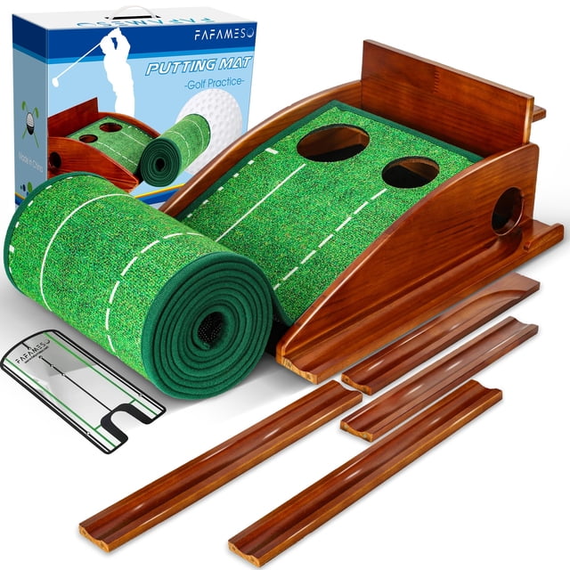 Alfombrilla de golf interior FAFAMESO con devolución de pelota para oficina en casa