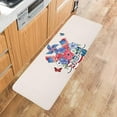 thumbnail image 5 of Kitchen Rugs and Mats,Independence Day USA Flag Windmill 2 Piece Anti Fatigue Area Runner Rug Set Comfort Standing Floor Mat,Poppy Flower Vintage Linen Non Slip Absorbent Doormats for Laundry, 5 of 6