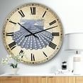 thumbnail image 2 of Designart Oversized Blue Analog Round Coastal Modern Nautical Wall Clocks, CLM25718-C23, 2 of 3