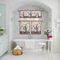 thumbnail image 6 of Kitchen Window Curtains Valance and Tier Set, Retro Funny Chef Gnome Cake Rod Pocket Tier Curtains and Valance 3 Piece Set, Black Red Checkered Plaid Window Treatment for Bedroom Living Room, 6 of 9