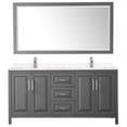 thumbnail image 3 of Wyndham Collection Daria 72" Light Vein Wood Double Bathroom Vanity in Gray, 3 of 5