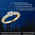 thumbnail image 2 of Gem Stone King 14K Two Tone Gold Lab Grown Diamond Engagement Ring for Women | 1.09 Cttw | Heart Shape 5MM | Gemstone April Birthstone | Size 6, 2 of 6