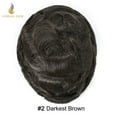 thumbnail image 2 of Lyrical Hair Toupee for Men Fine Mono Mens Toupee Human Hair Replacement Systems Monofilament with NPU Hairpiece for Man Black Brown Blonde Gray Hair Wig Unit, 2 of 6