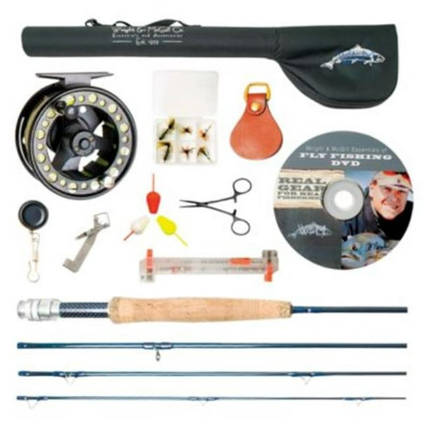 Wright & Mcgill 95537000 Plunge Fly Fishing Rod and Reel Outfit with  Accessories - 8.5 ft. .75 