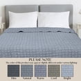 thumbnail image 3 of Mainstays Check Matelasse Quilt, Washed Indigo, Full/Queen, 3 of 9