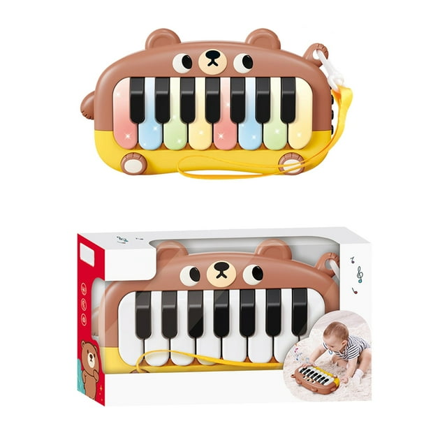 EazyTech Jouet d'Apprentissage du Premier Piano pour Enfants avec Touches Do-Re-Mi, Clavier Électronique Portable avec Notes Lumineuses, Instrument d'Éducation Musicale Précoce pour Tout-Petits, Cadeau Musical Sécuritaire en ABS