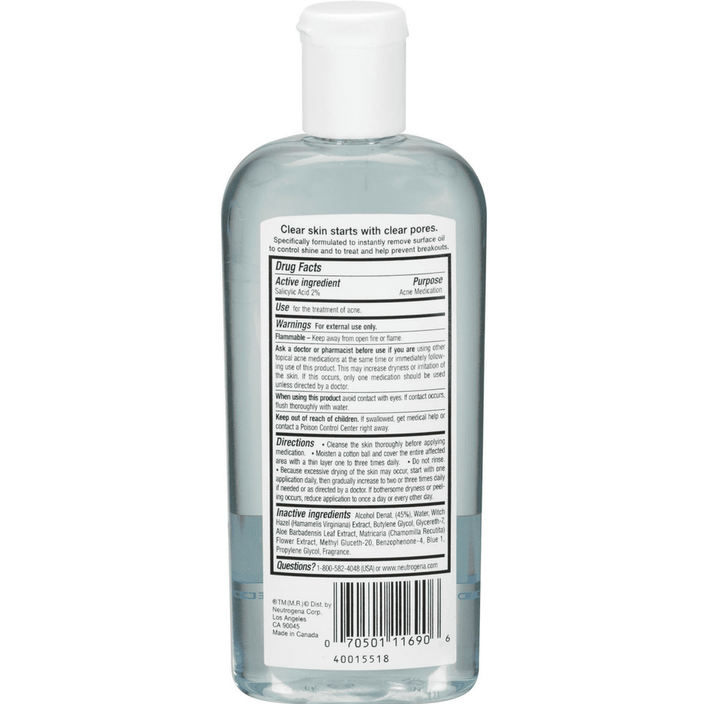 Neutrogena Clear Pore Oil-Eliminating Astringent 8 oz (Pack of 2)