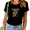 Black-2, variant on Black Watercolor Heirloom Tomatoes Mix Graphic Print Tshirt Graphic Tees Shirts Cottagecore Gardening Casual Tops S-5XL