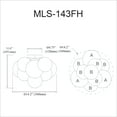 thumbnail image 2 of MLS-143FH-MB-FR Dainolite Miles - 3 Light Flush Mount-Matte Black Finish, 2 of 4