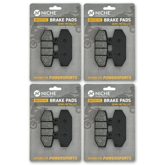 Niche Rear Brake Pad for Harley-Davidson Heritage Semi-Metallic Motorcycle 4 Pack 519-KPA2517D