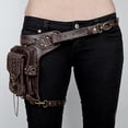 thumbnail image 3 of Bolso bandolera de cuero punk, bolso gótico para mujer, bolso con cinturón retro punk, 3 of 5