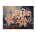 thumbnail image 3 of Designart "Lilies love expression I" Floral Print on Natural Pine Wood, 3 of 5