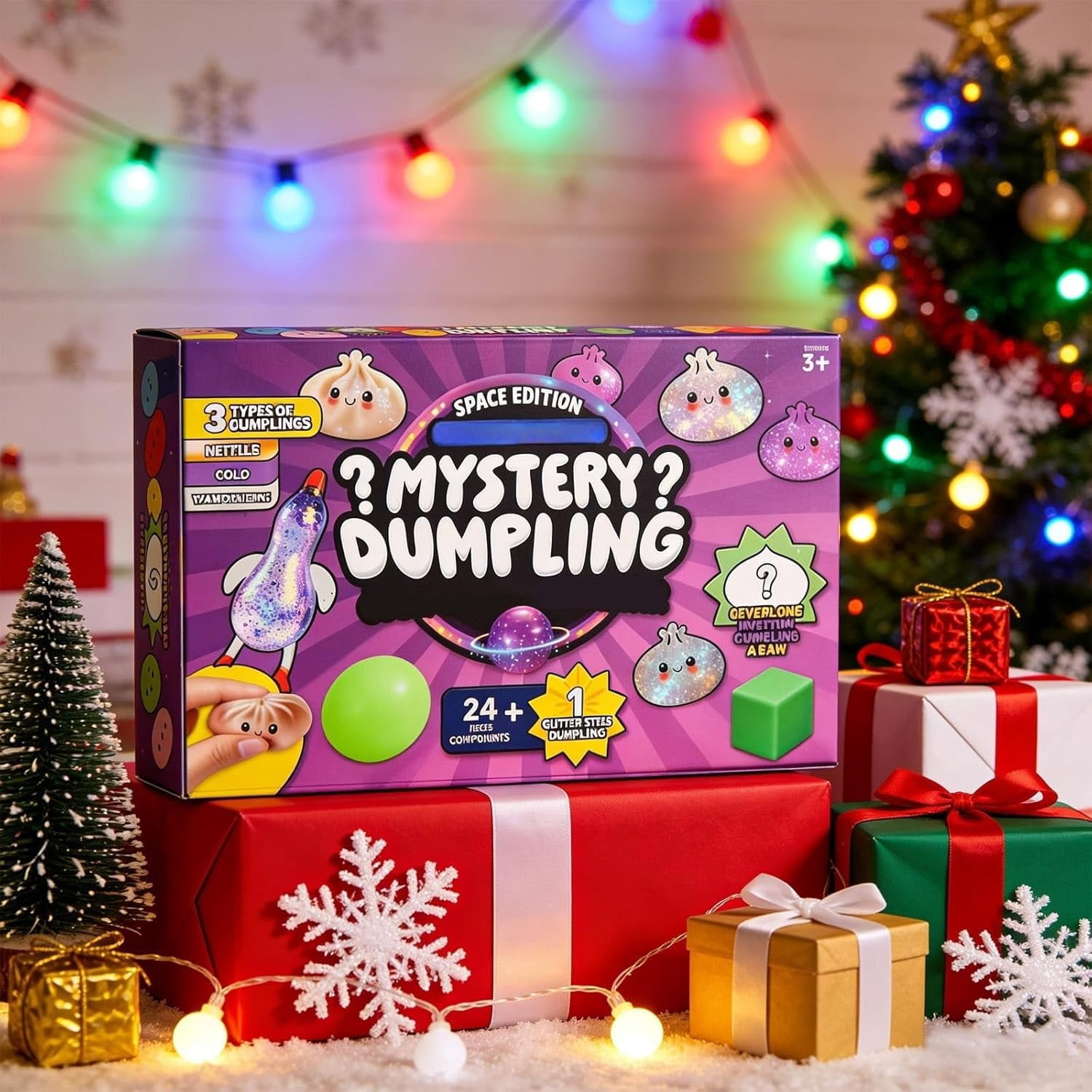 2026 Dumpling Squishy Advent Calendar, 24 PCS Dumpling Mystery Surprise Fidget Toys, Stress & Anxiety Relief Sensory Toys for Adults, Ideal Holiday & Birthday Gift (A)