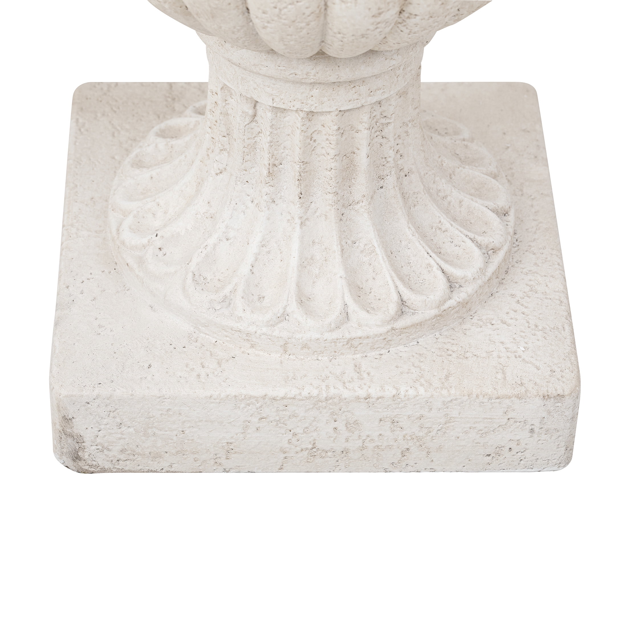 Christopher Knight Home Scrollwork Relief Urn Planter with Handles, Decorative Vase, Antique White, Set of 2