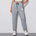 thumbnail image 4 of Pntutb Mujeres Color Sólido Fácil Cintura Alta Tiempo Libre Suéter Pantalones Hip Hop Pantalones Pntutb Pntutb-723, 4 of 7
