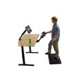 thumbnail image 4 of KT2 Ergonomic Sit Stand Under-Desk Computer Keyboard Tray for Standing Desks accessories holder large adjustable height range angle negative tilt slide swivels 360 black, 4 of 7