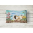 thumbnail image 2 of Carolines Treasures CK1243PW1216 Pekingese Spring Canvas Fabric Decorative Pillow  12H x16W multicolor, 2 of 3