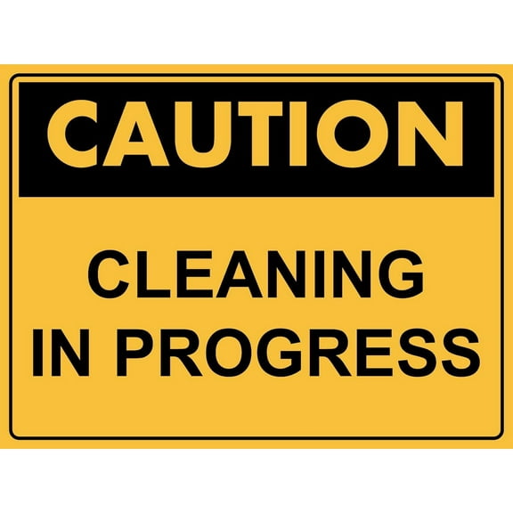 Caution Cleaning in Progress Sign Metal Tin Sign12x16 Inches Caution Danger Safety Security Warning Notice Signs