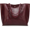 thumbnail image 1 of LHSHID Women’s Tote Bag Roomy Shoulder Purse Retro Commuter Work Handbag with Tassel, 1 of 6
