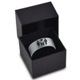thumbnail image 3 of Tungsten Couple Family Two Child Holding Hands Band Ring 8mm Men Women Comfort Fit Gray Flat Cut Brushed Polished, 3 of 4