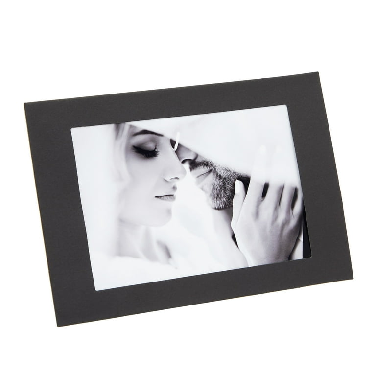 Monolike Paper Photo Frames 4x6 Inch Black 100 Pack - Fits 4x6 Pictu