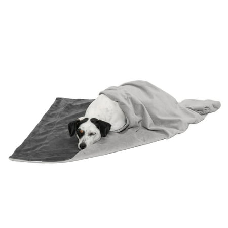 UPC: 0842229126860 | FurHaven Pet Products Waterproof Velvet Throw Blanket – Granite Gray Medium