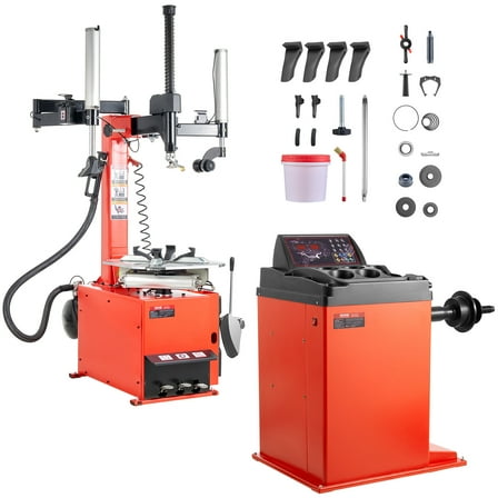 VEVOR Electric Tire Changer, 18" Spindle, Durable Tire Changer Tire Balancer with 1.5 HP Motor, Accurate Tire Changer Tire Balancer with Auto Calibration Mode, FIt for Sedans/SUVs/Pickup Trucks
