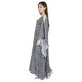 thumbnail image 7 of Moomaya Boat Neck Caftan Rayon Cover Up Printed Cold Shoulder Kaftan Maxi Dress, 7 of 7