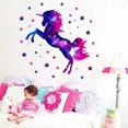 thumbnail image 2 of Vinilo decorativo unicornio cielo estrellado para habitación infantil JAMW Sencillez, 2 of 5