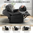 thumbnail image 3 of WISHDEER Loveseat Recliner Sofa RV Recliner Couch Manual Reclining Loveseat with Console for Living Room Home Theater Seating with AC/UsbC/Usb, 3 of 9