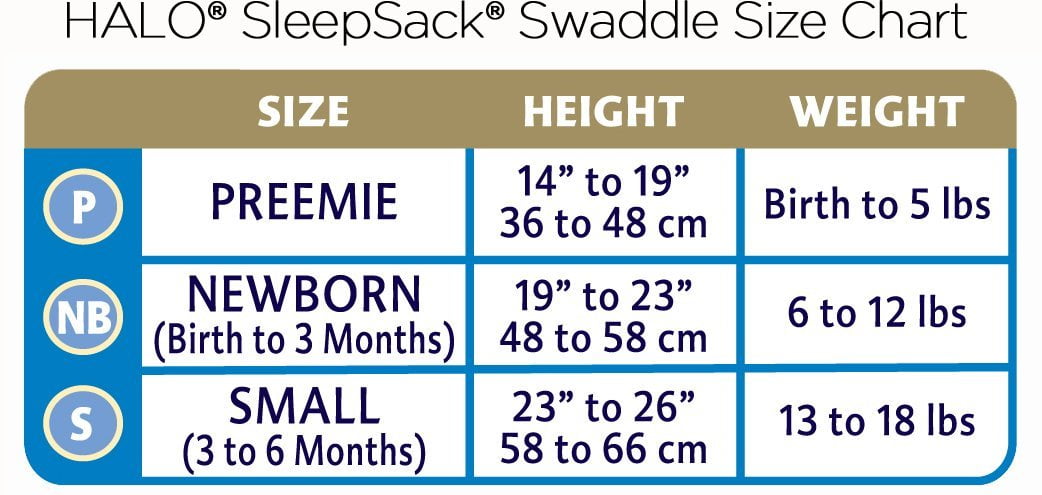 halo wearable blanket sizes