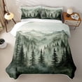 thumbnail image 2 of meiyoeat Green Pine Green Bed Spread Queen For Girls,Nature Scenery Queen Coverlet Set For Adults,3pcs, 2 of 7