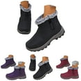 thumbnail image 5 of XIMIN Women Fur Lined Non Slip Ankle Boots Winter Snow Shoes Warm Ankle Booties with Fur Lined Comfortable Outdoor Walking Waterproof Slip on Boots, 5 of 9