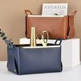 thumbnail image 3 of OUSITAID Storage Basket Eco-friendly Space-saving Faux Leather Foldable Storage Bin Supplies for Home, 3 of 6