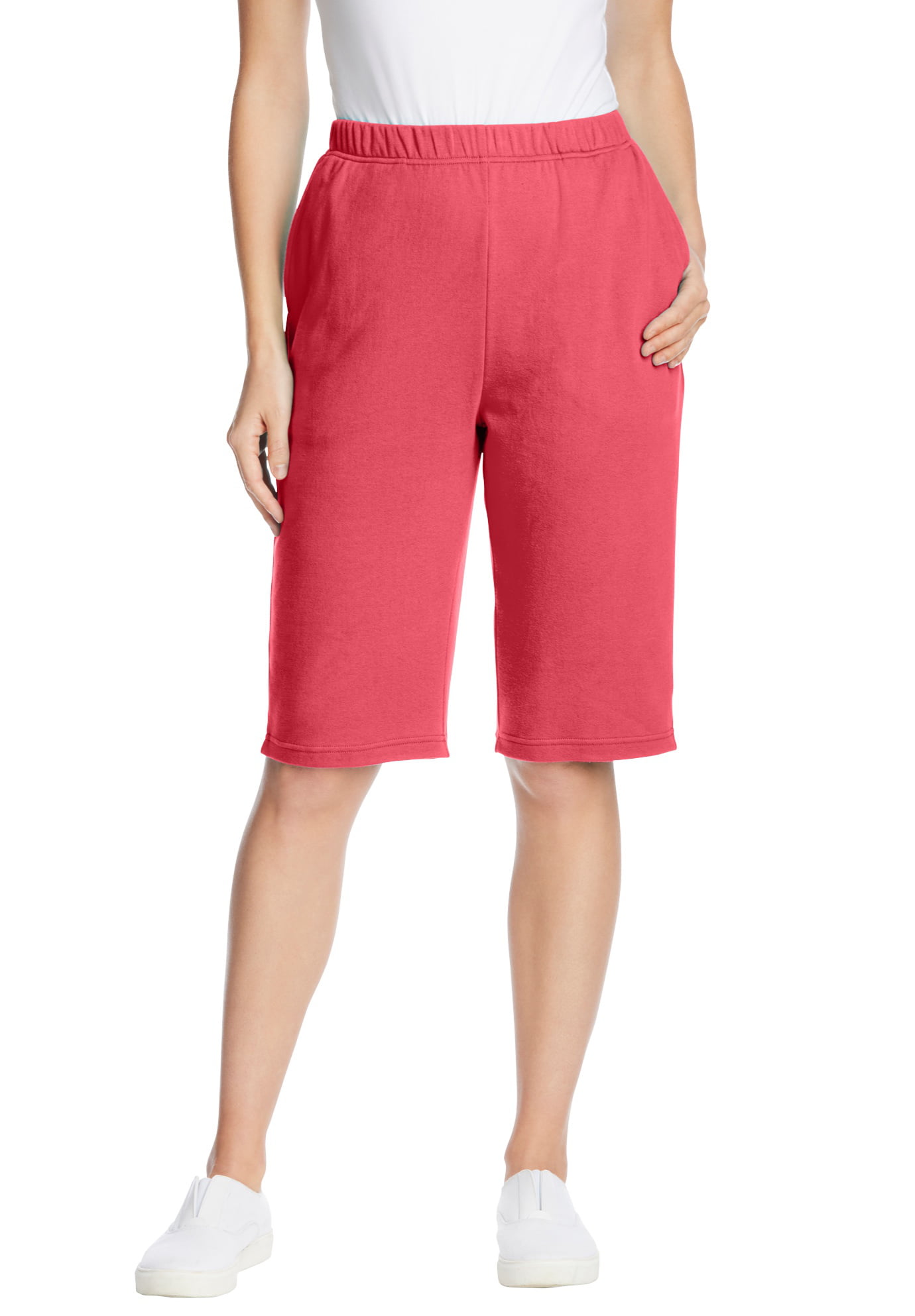 Woman Within Women's Plus Size 7-Day Knit Bermuda Shorts - 5X, Rose Pink -  Walmart.com